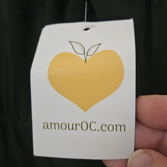 NWT Amour OC High Neck Wednesday Longsleeve Dress Women Size S Black Swiss Dot - Picture 3 of 4